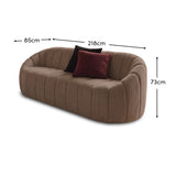 Dune 3 Seater Sofa - Natural Brown - Laura James 