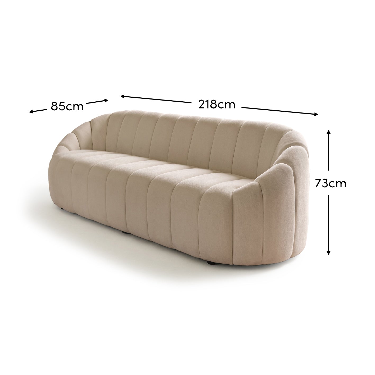 Dune 3 Seater Sofa - Oyster White - Laura James 
