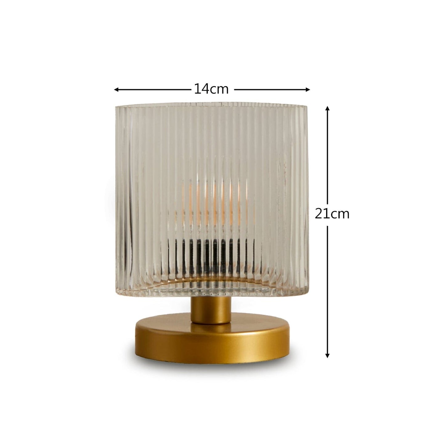 Edworth 20cm Table Lamp - Clear Glass - Laura James