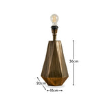 Elcombe 36cm Bronze Metal Lamp Base - Laura James

