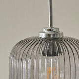 Elland 20cm Triple Glass Pendant Lights - Chrome - Laura James
