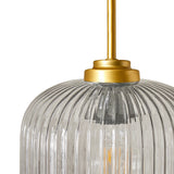 Elland 20cm Triple Glass Pendant Lights - Gold - Laura James

