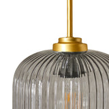 Outlet - Elland 20cm Triple Glass Pendant Lights - Gold