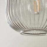 Elland 20cm Triple Glass Pendant Lights - Chrome - Laura James