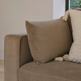 Emily Driftwood 2 Seater Velvet Sofa with Dark Oak Legs - Laura James