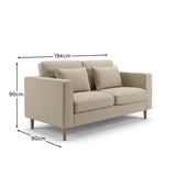 Emily Beige 2 Seater Sofa - Laura James