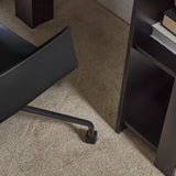 Logan Swivel Chair - Black with Black Legs - Laura James