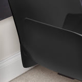 Logan Swivel Chair - Black with Black Legs - Laura James