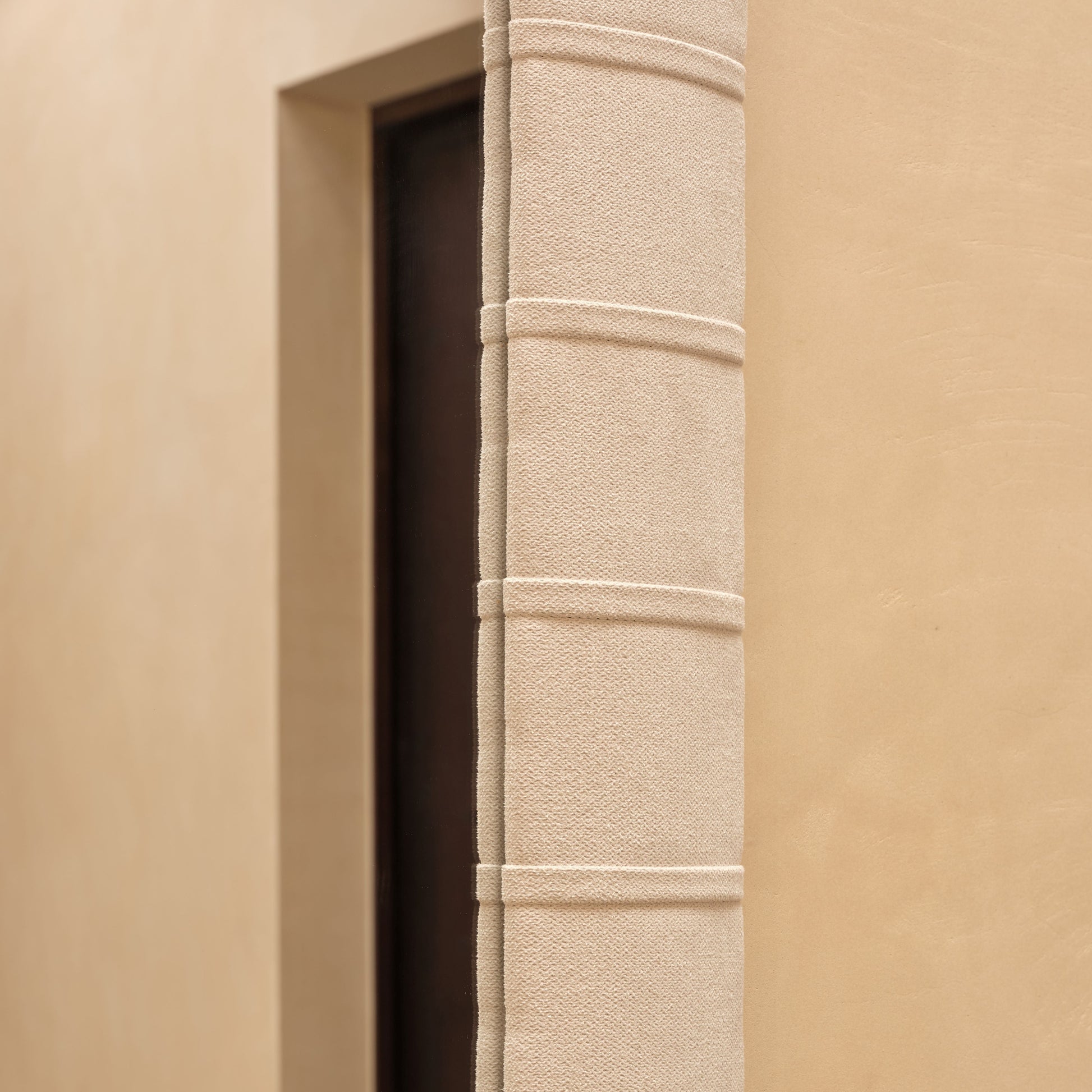 Etta 70x50cm Upholstered Wall Mirror - Ivory - Laura James 