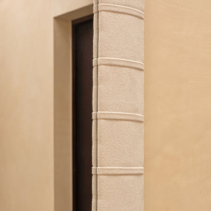 Etta 70x50cm Upholstered Wall Mirror - Ivory - Laura James 