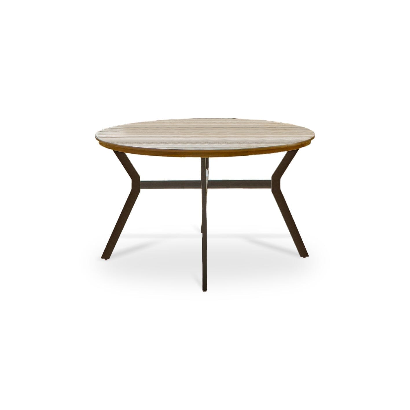 Ezra 4 Seater Round Wooden Garden Set with Ryder Clay Chairs - Laura James