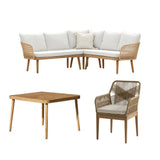 Eaden 8 Seater Corner Garden Dining Set with 2 Killian Chairs