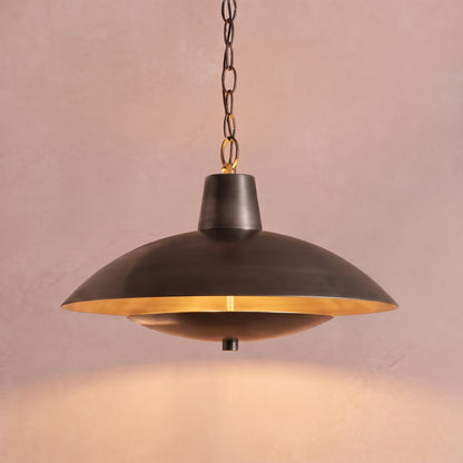 Ebrington 45cm Metal Pendant Light - Brushed Bronze