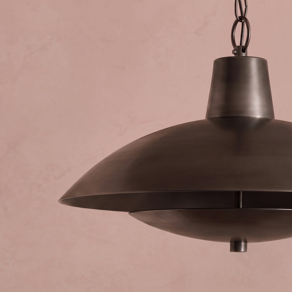 Ebrington 45cm Metal Pendant Light - Brushed Bronze