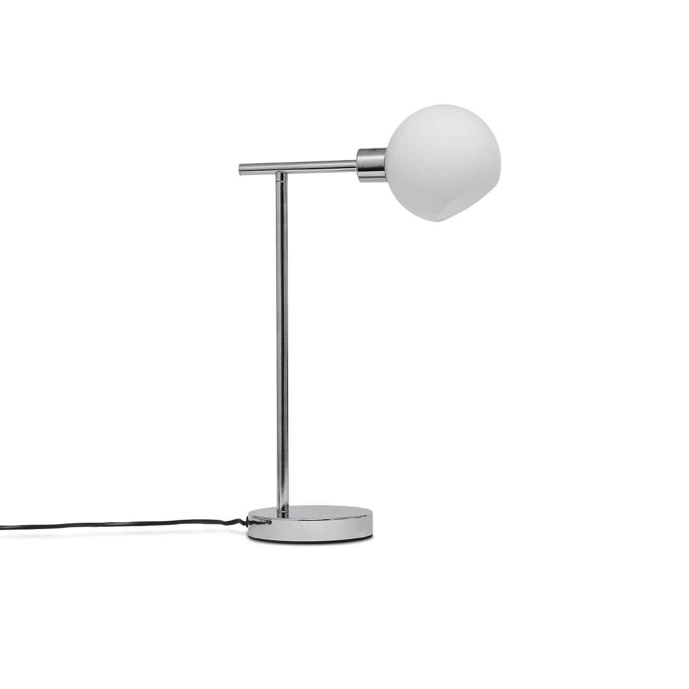 Edra 44cm Metal Table Lamp - Chrome - Laura James 