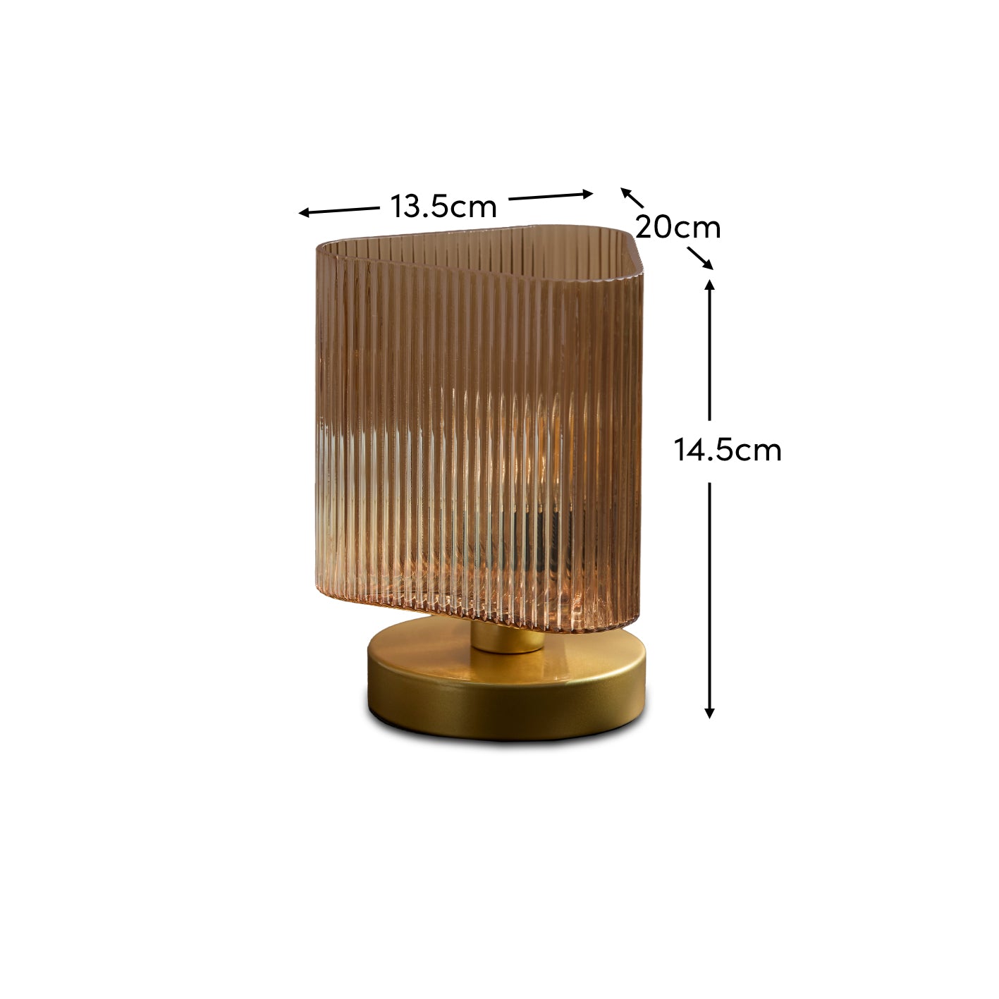 Edworth 20cm Table Lamp - Champagne Glass - Laura James 