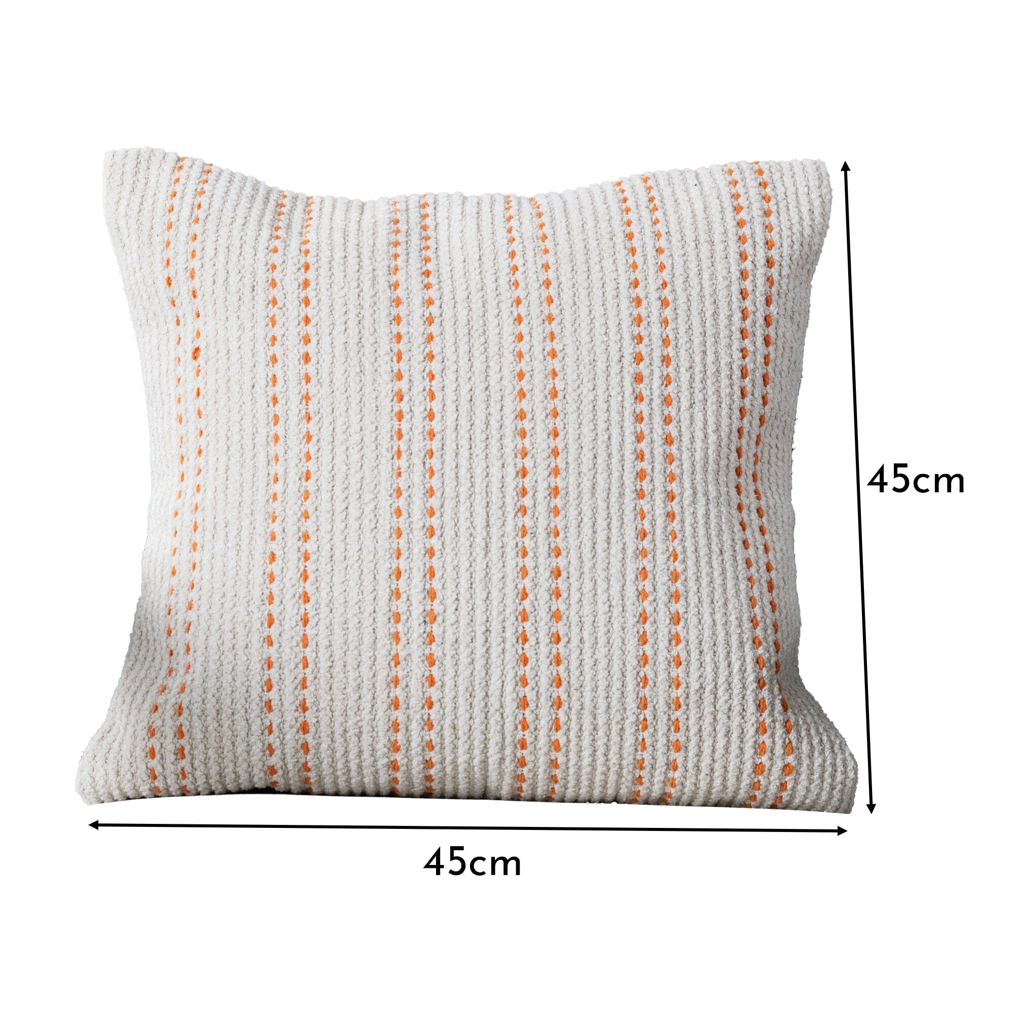 Paoletti Cuscino Arancione Bruciato 45x45cm - Federa In Poliestere Con Tampone Incluso, Lavabile