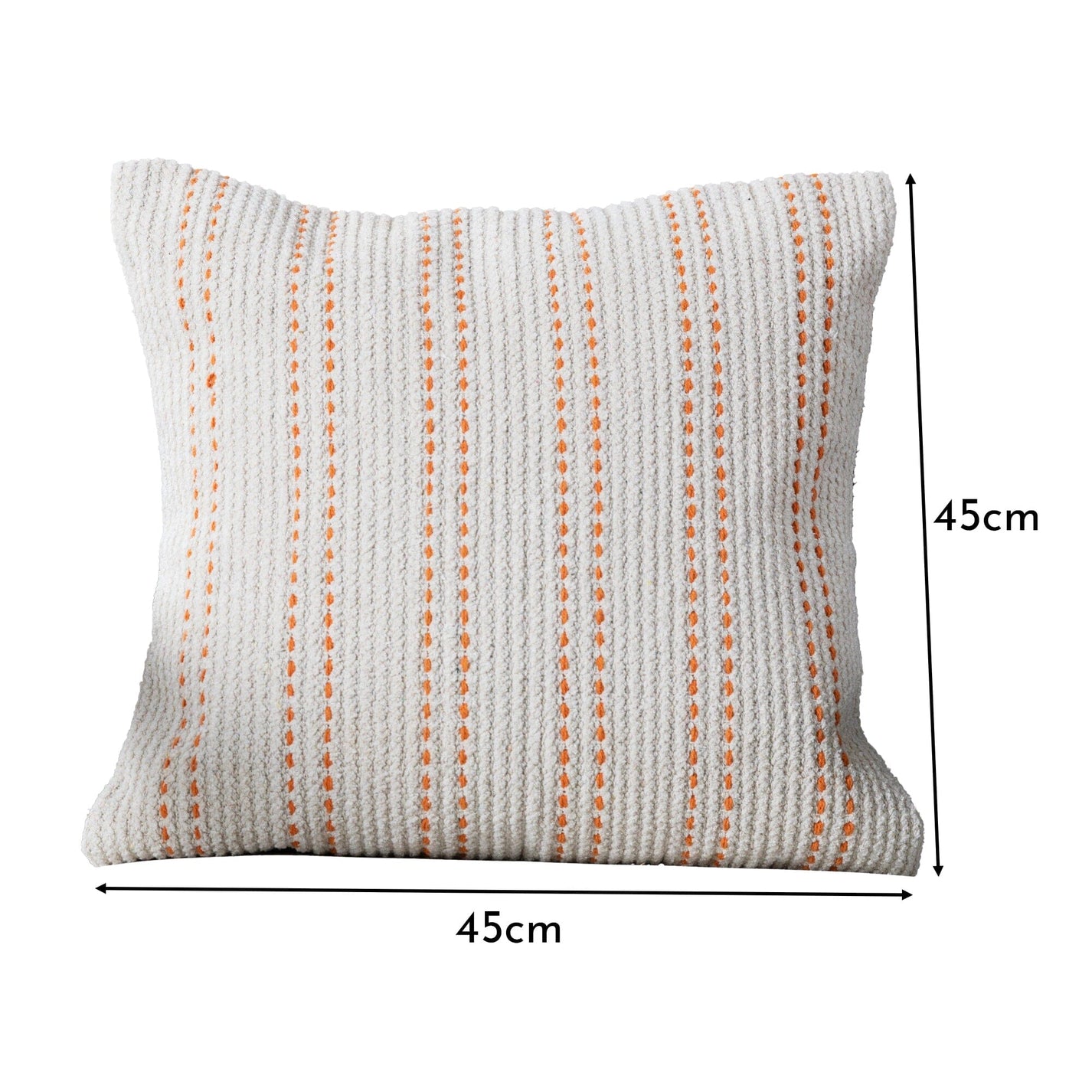 Paoletti Cuscino Arancione Bruciato 45x45cm - Federa In Poliestere Con Tampone Incluso, Lavabile