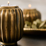 Elcombe Metal Tea Light Holder - Bronze - Laura James