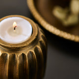 Elcombe Metal Tea Light Holder - Bronze - Laura James