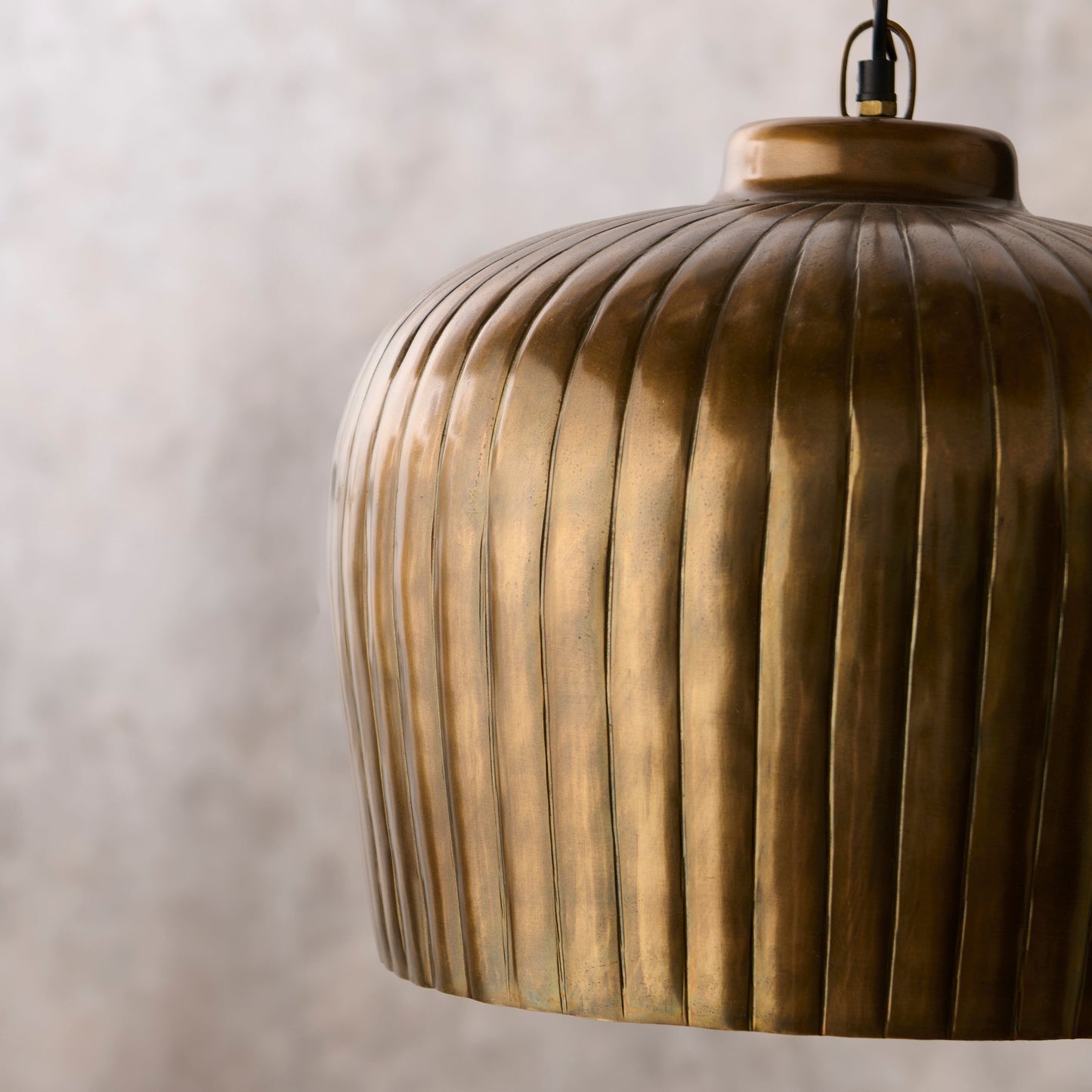 Elcombe Large Metal Light Pendant  - Bronze - Laura James 