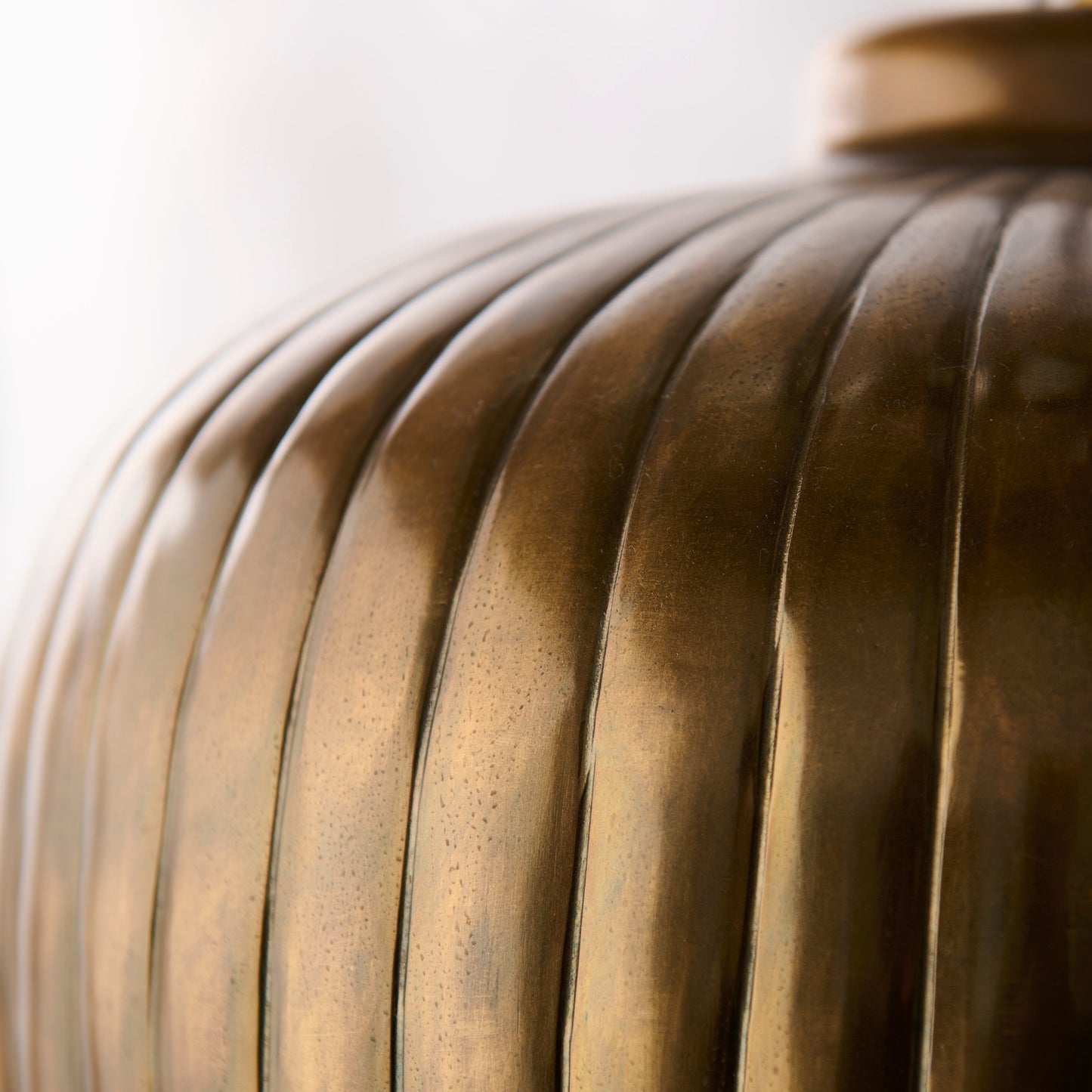 Elcombe Large Metal Light Pendant  - Bronze - Laura James 