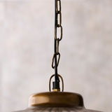 Elcombe Large Metal Light Pendant  - Bronze - Laura James 