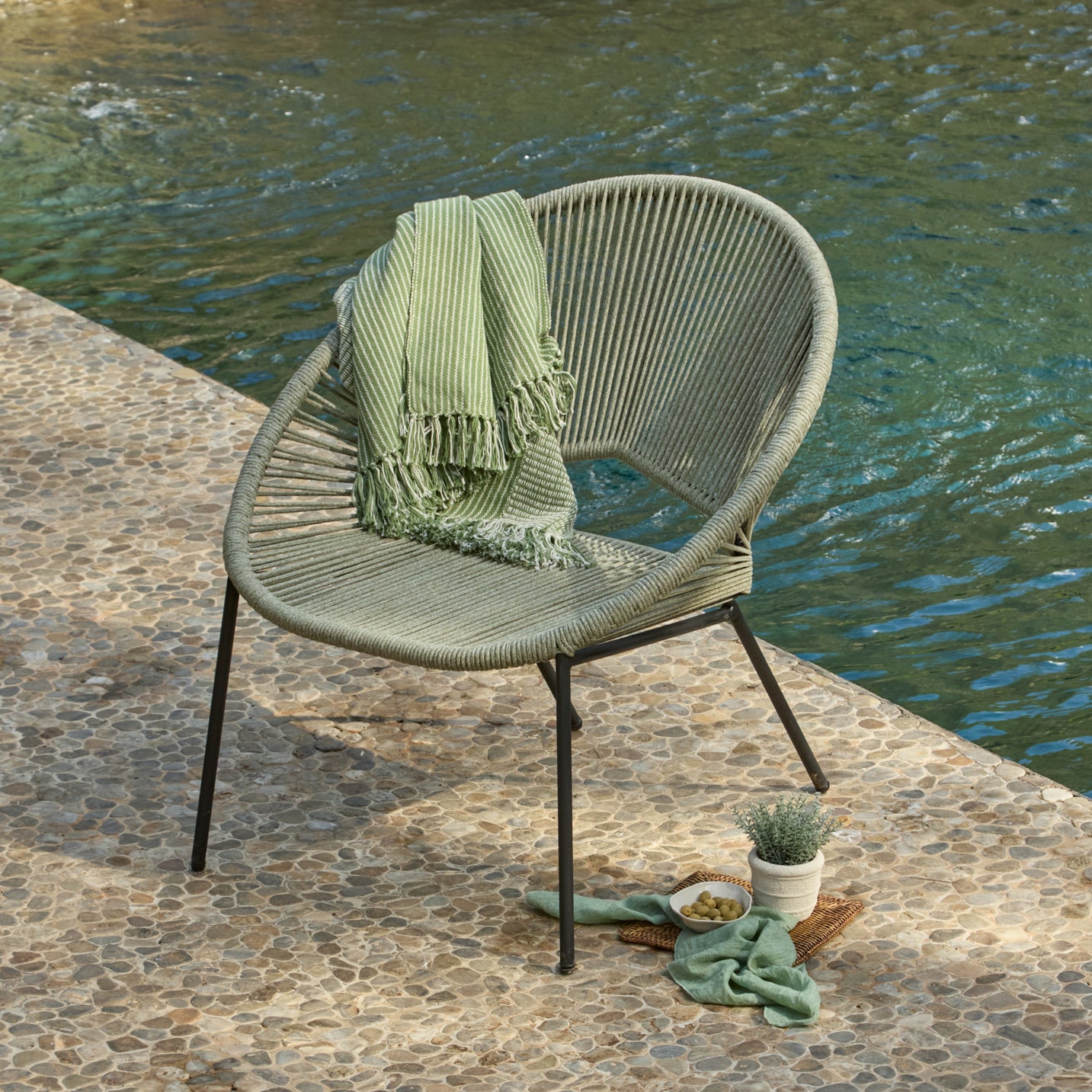 Eli Green Rope Chairs - Set of 2 - Laura James