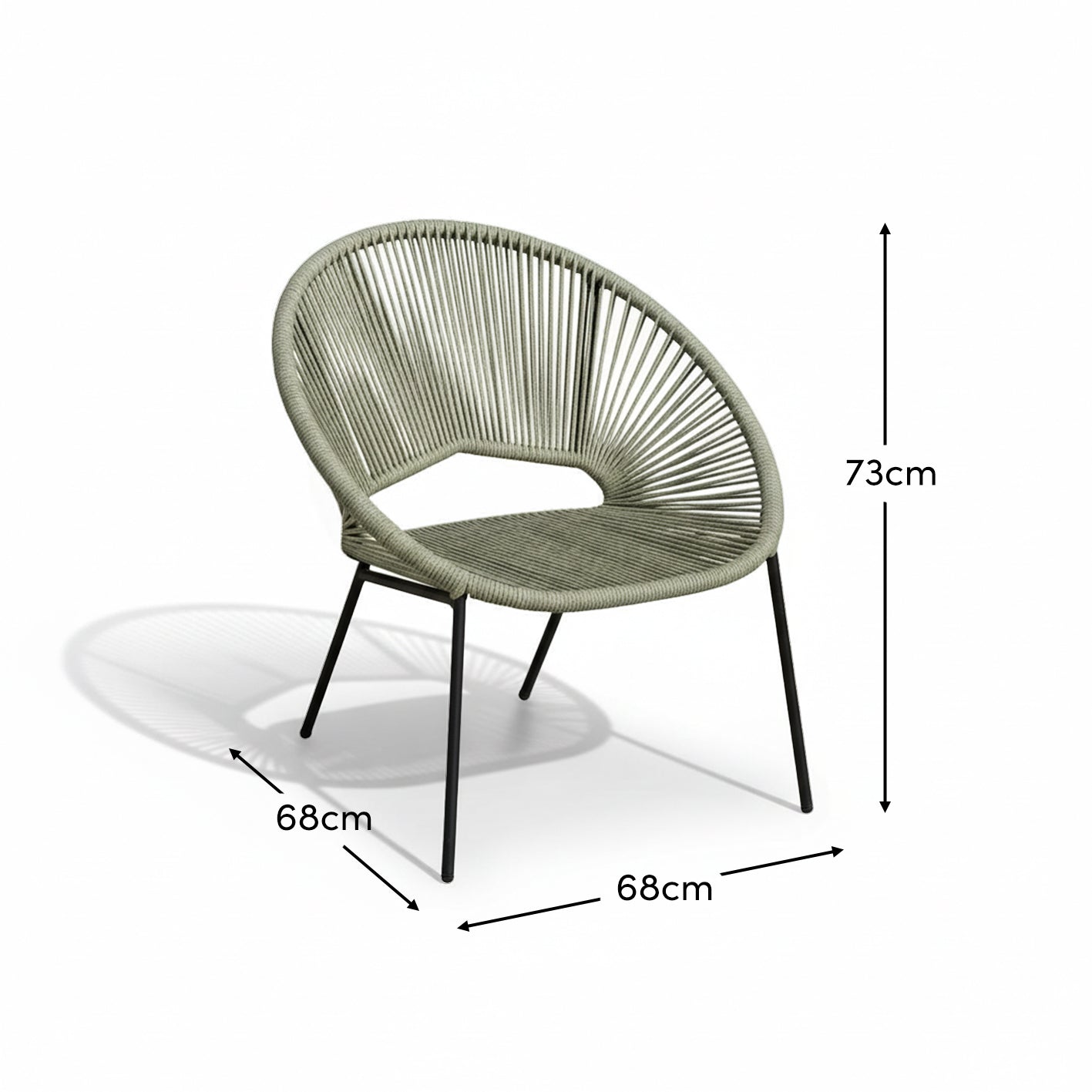 Eli Green Rope Chairs - Set of 2 - Laura James