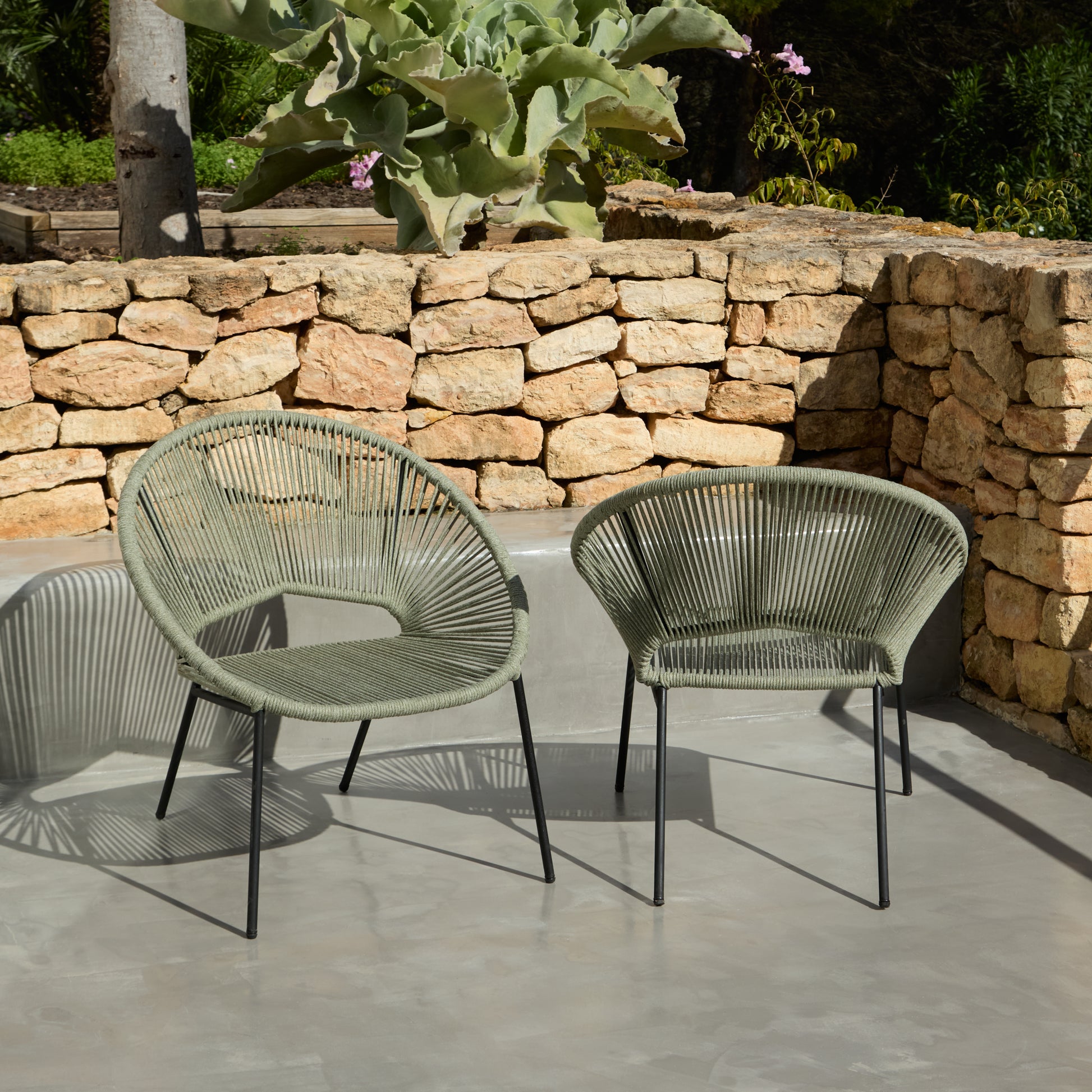 Eli Green Rope Chairs - Set of 2 - Laura James