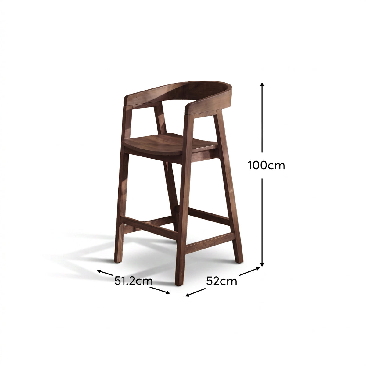 Ella Bar Stool - Coffee Brown - Laura James 