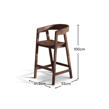 Ella Bar Stool - Coffee Brown - Laura James 