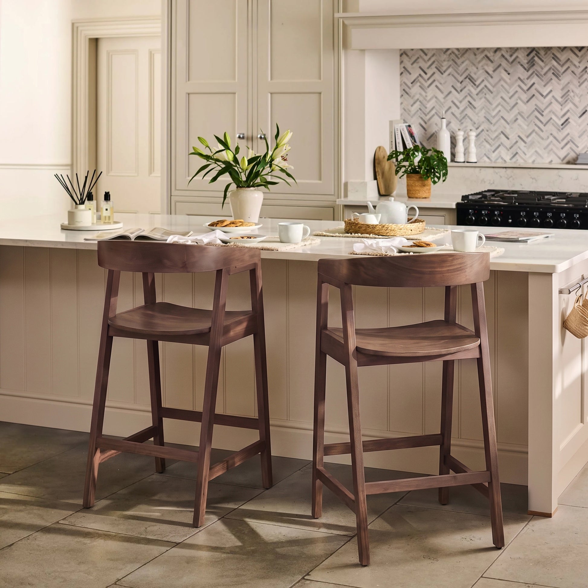 Ella Bar Stool - Coffee Brown - Laura James 