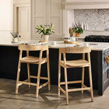 Ella Bar Stool - Whitewash Oak - Laura James