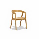 Charlotte Pale Oak Round Dining Table Set - 4 Seater - Ella Pale Oak Carver Chair - Laura James