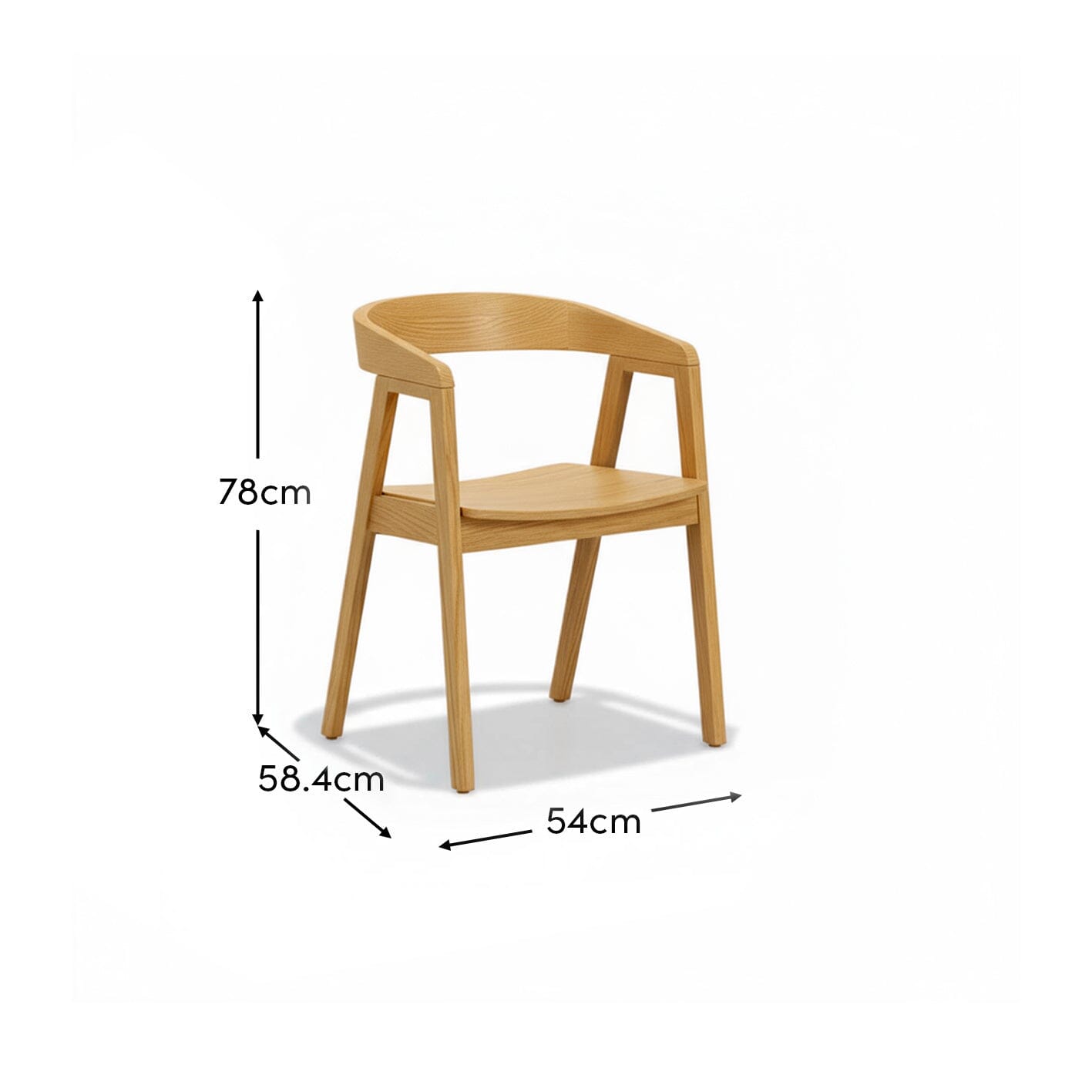 Ella Carver Chair - Set of 2 - Pale Oak - Laura James
