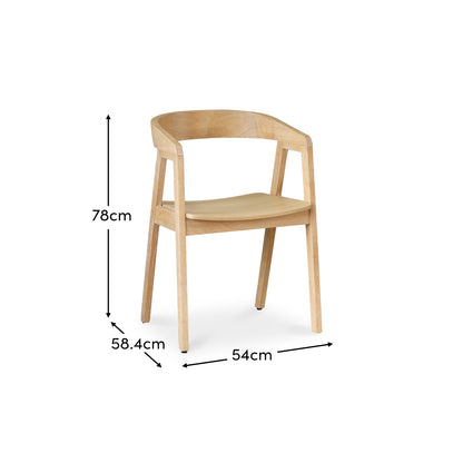 Ella Carver Chair - Set of 2 - Whitewash Oak - Laura James