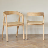 Ella Carver Chair - Set of 2 - Whitewash Oak - Laura James