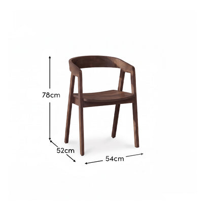 Ella Coffee Brown Dining Armchairs - Set of 2