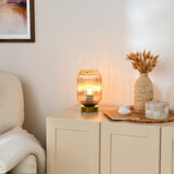 Elland 22.5cm Glass Table Lamp - Champagne & Gold - Laura James 
