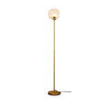 Elland 150cm Metal Floor Lamp - Clear Glass - Laura James 