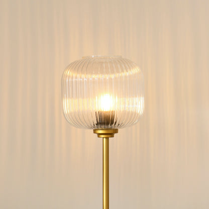 Elland 150cm Metal Floor Lamp - Clear Glass - Laura James 