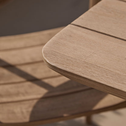 Elowen 6 Seater Wooden Garden Dining Table - Light Brushed Acacia - Laura James