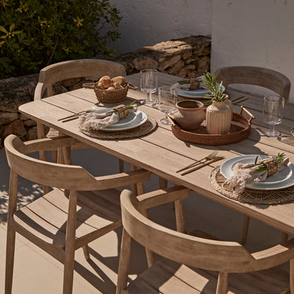 Elowen 6 Seater Wooden Garden Dining Set with Elowen Chairs - Laura James