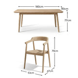Elowen 6 Seater Wooden Garden Dining Set with Elowen Chairs - Laura James