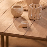 Elowen 6 Seater Wooden Garden Dining Set with Sasha Chairs - Sand Rope - Laura James