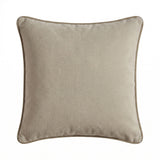 Elsham 45x45cm Scatter Cushion Cover - Ivory with Clay Velvet Piping - Laura James 