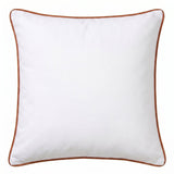 Elsham 45x45cm Velvet Trim Cushion Cover - Burnt Orange - Laura James 