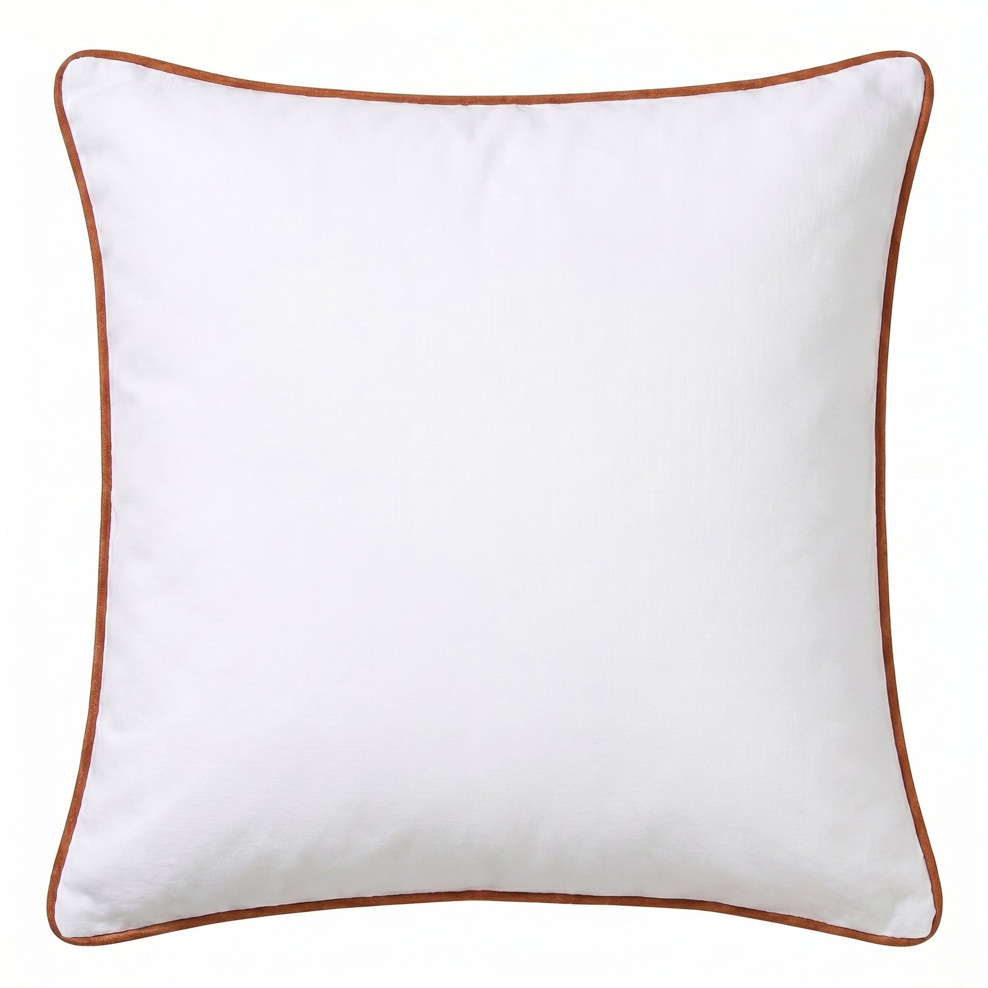 Elsham 45x45cm Velvet Trim Cushion Cover - Burnt Orange - Laura James 