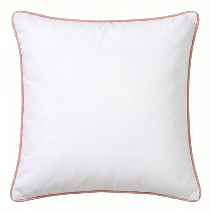 Elsham 45x45cm Velvet Trim Cushion Cover - Rose Pink - Laura James 